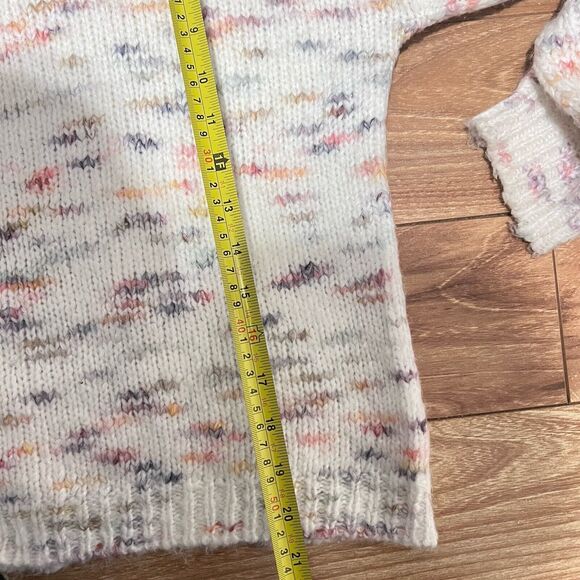 Jessica Simpson Cowl Turtleneck Ivory Confetti Sweater Size M Cottage Spring - Picture 5 of 6